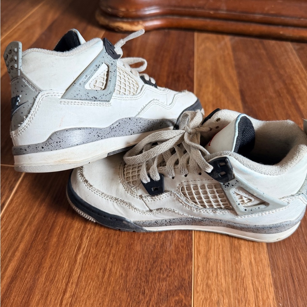 Jordan Kids Cream and Gray Sneakers